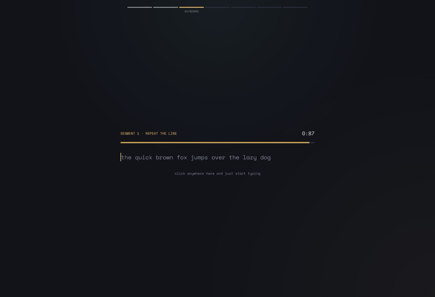 BehaveGuard keyboard rhythm capture screen